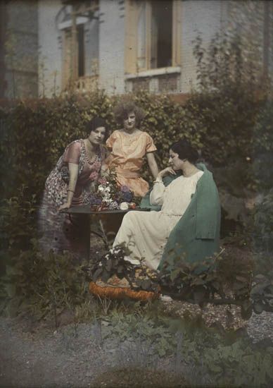AUTOCHROMES Enchanting group of 17 autochromes, including 2 by Charles Partington and the remaining images by unidentified artists,